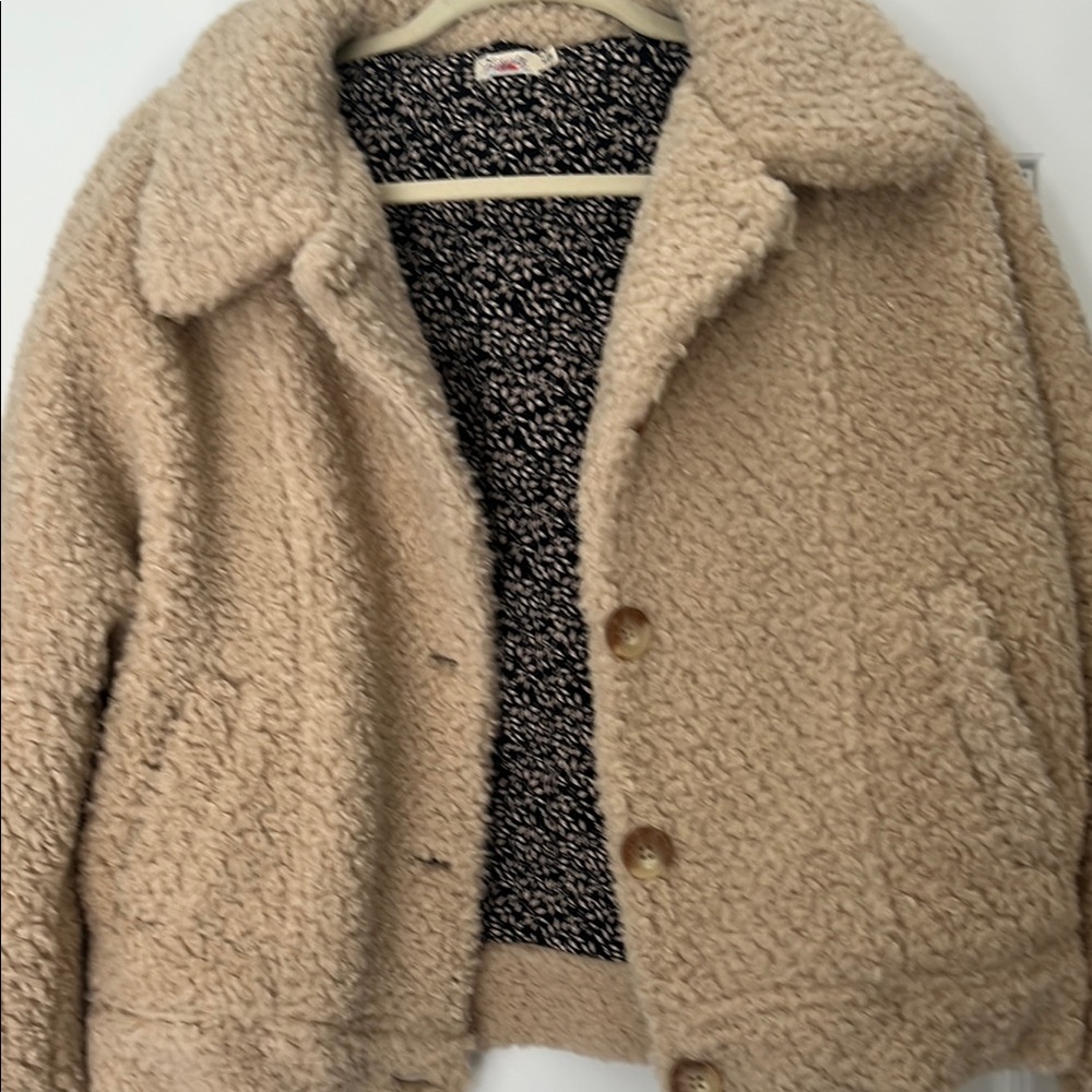 Cozy Tan Sherpa Jacket